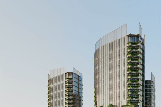 Architectural rendering of Kokoda's Riverside Sands development in Teneriffe